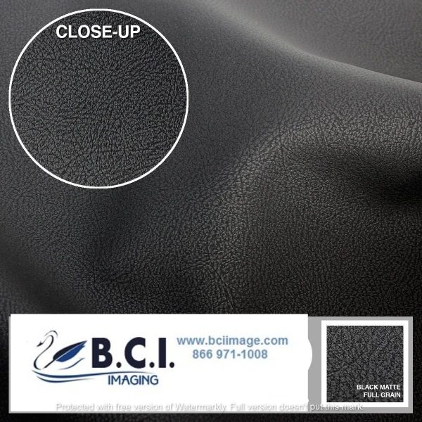 Vvivid Vinyl Others Bycast65 Black Matte Buffed Full-Grain Pattern Faux Leather Marine Vinyl Fabric