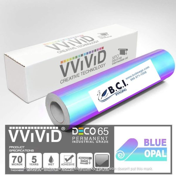 Vvivid Vinyl Others DECO65 High Gloss Unicorn Blue-to-Purple Opal Holographic Adhesive Craft Film
