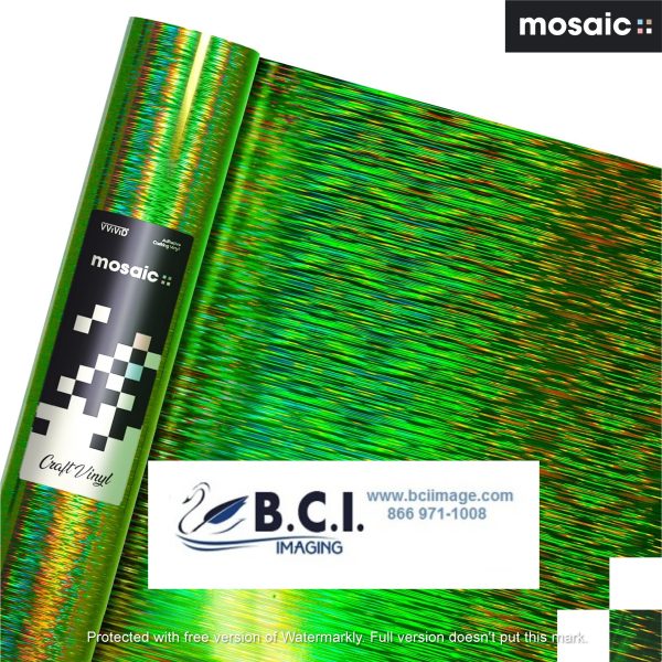 MOSAIC+ Green Holographic Glitter — Craft Vinyl (MCF)