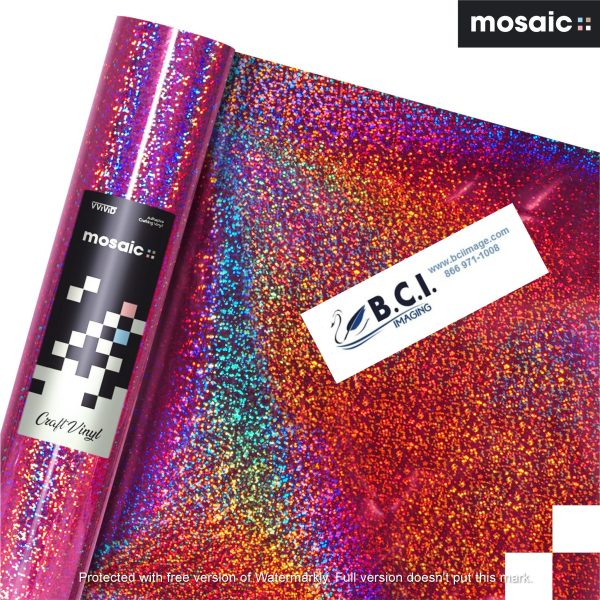 Vvivid Vinyl Others MOSAIC+ Rose Pink Holographic Glitter — Craft Vinyl (MCF)