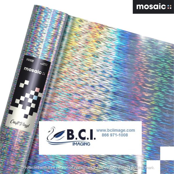 Vvivid Vinyl Others MOSAIC+ Silver Holographic Brushed — Craft Vinyl (MCF)