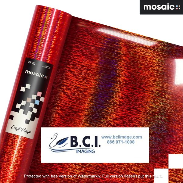 Vvivid Vinyl Others MOSAIC+ Red Holographic Brushed — Craft Vinyl (MCF)