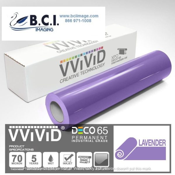 Vvivid Vinyl Others DECO65 Gloss Lavender Permanent Craft Film