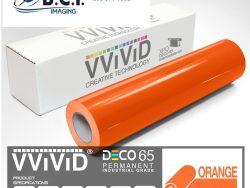 Vvivid Vinyl Others DECO65 Gloss Orange Permanent Craft Film