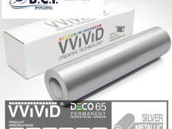 Vvivid Vinyl Others DECO65 Gloss Silver Metallic Permanent Craft Film