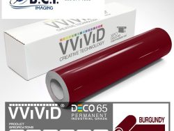 Vvivid Vinyl Others DECO65 Gloss Burgundy Permanent Craft Film