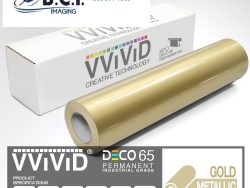 Vvivid Vinyl Others DECO65 Gloss Gold Metallic Permanent Craft Film