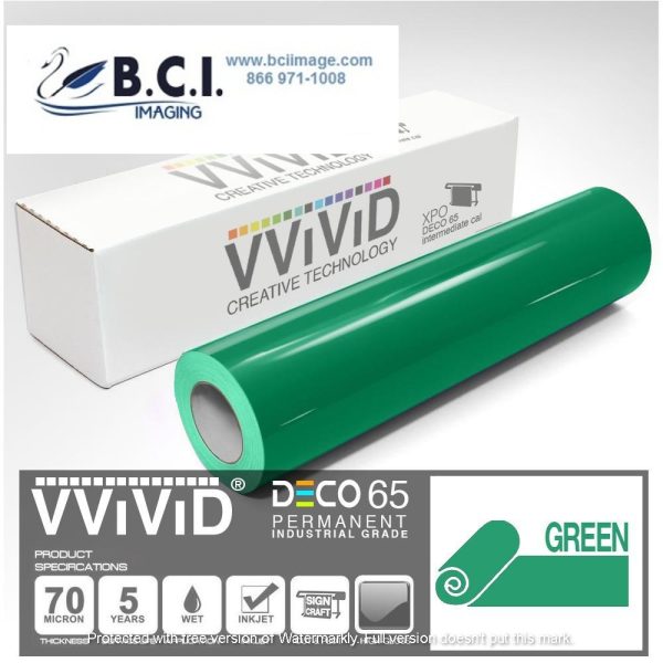 Vvivid Vinyl Others DECO65 Gloss Green Permanent Craft Film