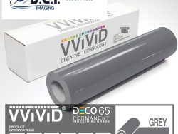 Vvivid Vinyl Others DECO65 Gloss Grey Permanent Craft Film