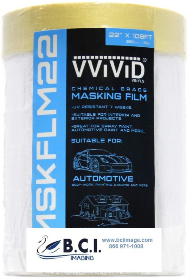 Vvivid Tools VViViD Chemical Adhesive Drape Masking Film 22" x 108ft (MCF)