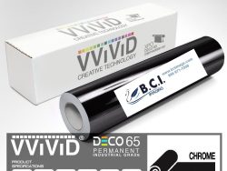 Vvivid Vinyl Others DECO65 Chrome Black Permanent Craft Film