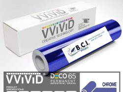 Vvivid Vinyl Others DECO65 Chrome Blue Permanent Craft Film