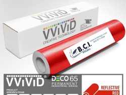 Vvivid Vinyl Others DECO65 Reflective Red Permanent Craft Film