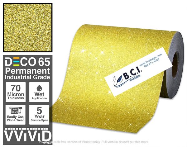 Vvivid Vinyl Others Deco65 Gold Glitter Craft Vinyl