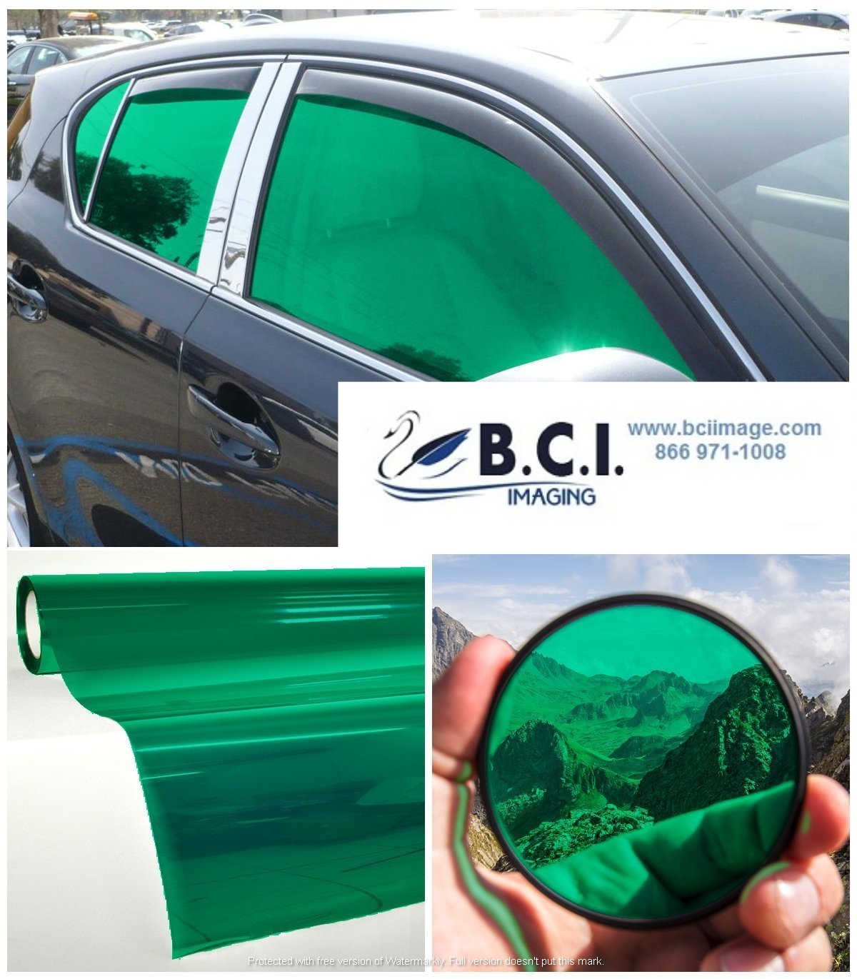 Vvivid Vinyl Architectural VViViD Green Transparent Window Tint