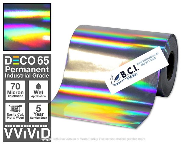 Vvivid Vinyl Others DECO65 Chrome Rainbow Lazer Holographic Permanent Craft Film