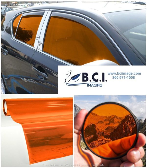 Vvivid Vinyl Architectural VViViD Orange Transparent Window Tint