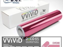 Vvivid Vinyl Others DECO65 Chrome Pink Permanent Craft Film