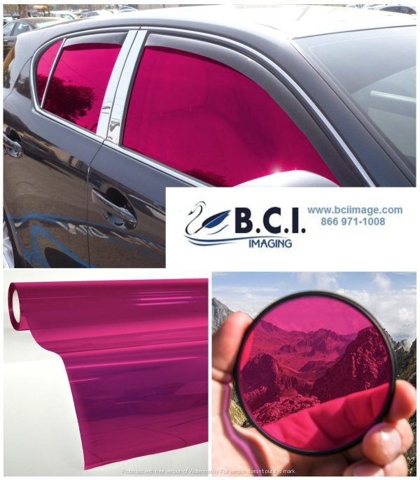 Vvivid Vinyl Architectural VViViD Pink Transparent Window Tint