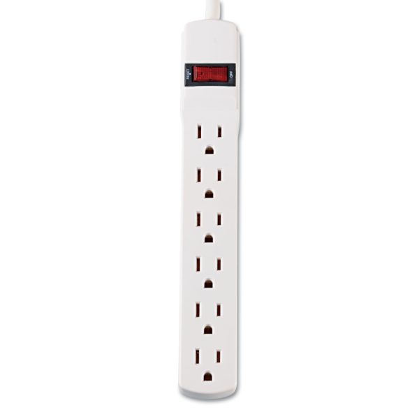 Power Strip, 6 Outlets, 6 ft Cord, Ivory - Image 6