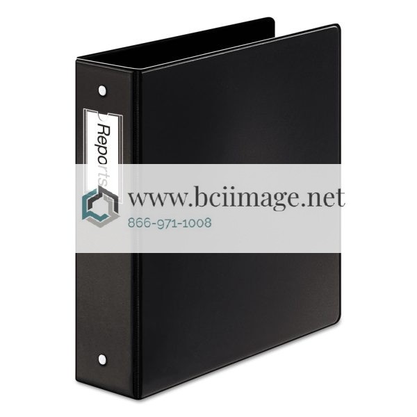 Premier Easy Open Locking Round Ring Binder, 3 Rings, 2" Capacity, 11 x 8.5, Black