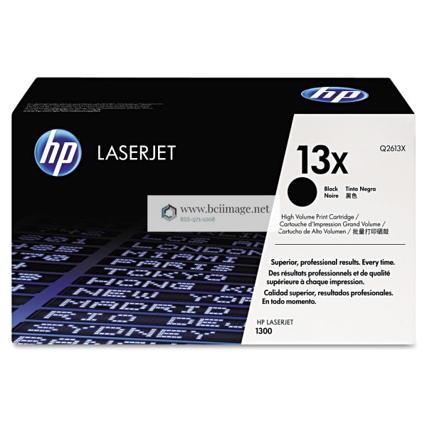 HP 13X, (Q2613X) High-Yield Black Original LaserJet Toner Cartridge