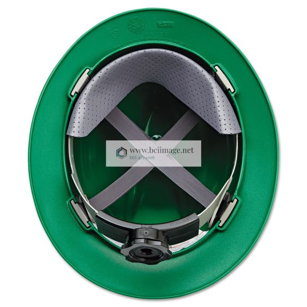 V-Gard Full-Brim Hard Hats, Ratchet Suspension, Size 6.5 to 8, Green - Image 2