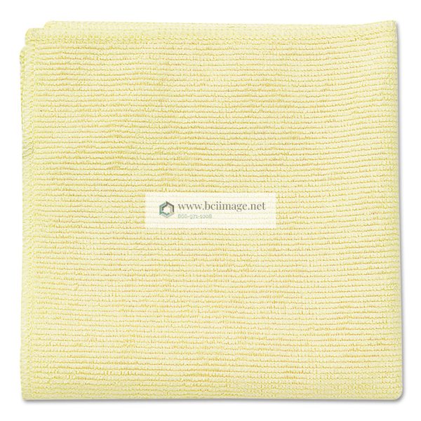 Microfiber Cleaning Cloths, 16 x 16, Yellow, 24/Pack