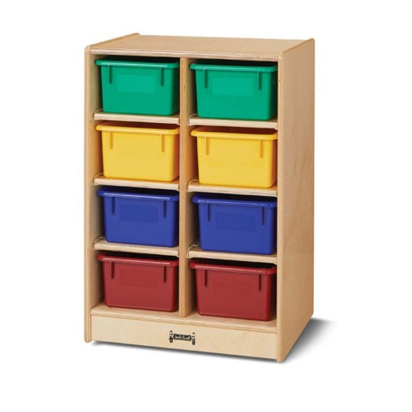 8 Tray Mobile Cubbie Storage with Colored Trays by Jonti-Craft, 0606JC