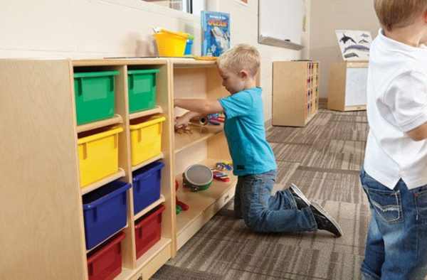 8 Tray Mobile Cubbie Storage with Colored Trays by Jonti-Craft, 0606JC - Image 3