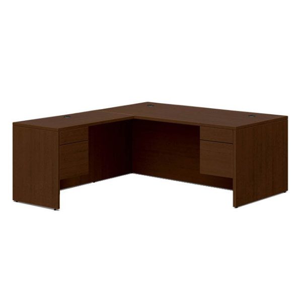 10500 Series Contemporary Laminate L-Desk - 3/4 Pedestal by Hon, 10500-OFC-SUITE-PKG-L5