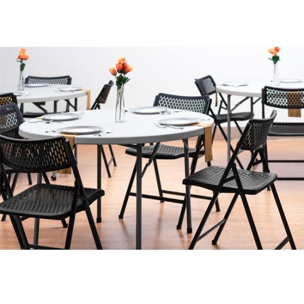 Airflex Folding Chair- Black- 4 Pack by National Public Seating, 1410 - Image 6