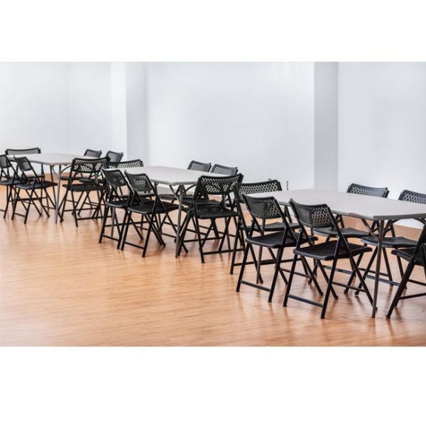 Airflex Folding Chair- Black- 4 Pack by National Public Seating, 1410 - Image 5