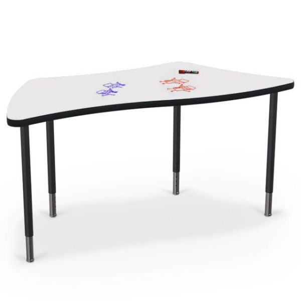 Dry Erase Creator Table - Trapezoid by Mooreco,16X3JX-MRKR