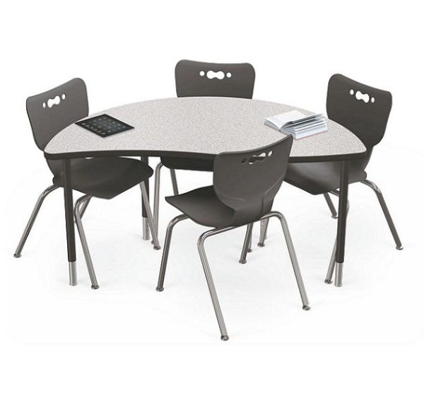 Creator Table & Hierarchy Chair Package - Eight 18'' (5th-Adult) Chairs + 1 Rectangle + 2 Half Round Tables (5th - Adult) by Mooreco,1633Q1-1/1633N1-2/53318-8 - Image 7