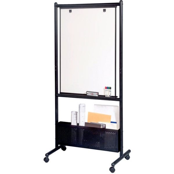 Black Nest Easel with Double-Sided Porcelain Steel Markerboards- Magnetic by Best-Rite, 781P