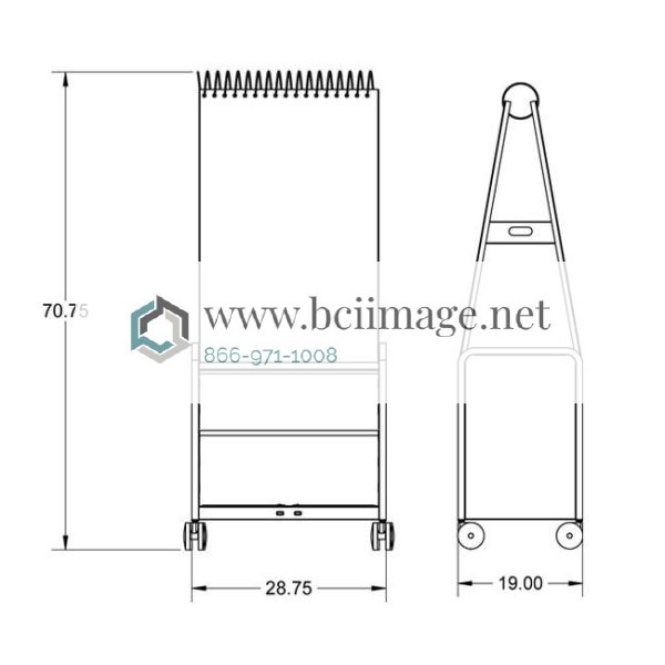 Cascade Spiral Noteboard with Doors &Shelves by Smith System, 221T00000P_ - Image 3