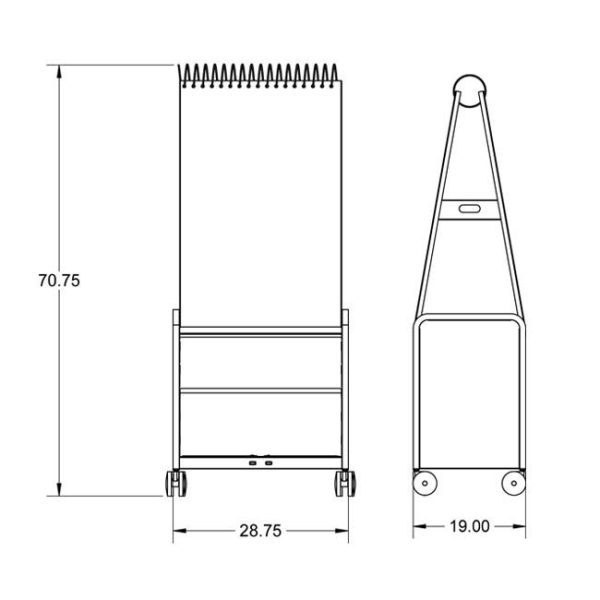 Cascade Spiral Noteboard with Doors and Six 3'' and Two  6'' SW Totes by Smith System, 220T06020P_ - Image 3