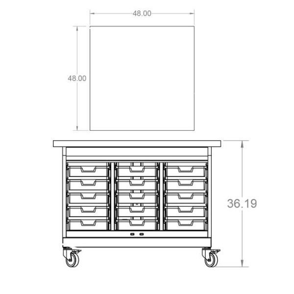 Cascade Maker Table - Dual Side 30 Tote Trays by Smith System, 25300F - Image 5