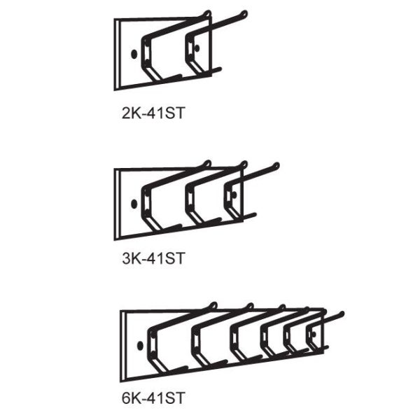 Stainless Steel Wall Coat Rack (2 Hooks) by Magnuson Group, 2K-41ST - Image 3