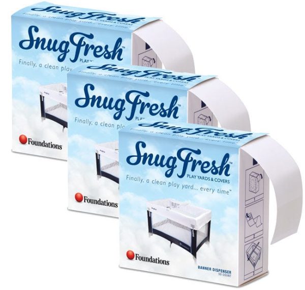 SnugFresh Crib Ribbons- 3 Dispensers of 50 Each by Foundations, 6911036