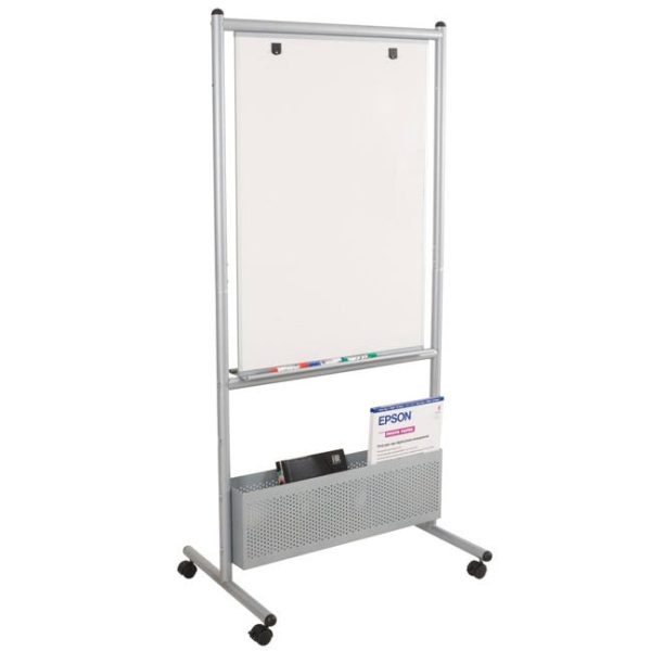 Silver Nest Easel with Double-Sided Porcelain Steel Markerboards- Magnetic by Best-Rite, 785P