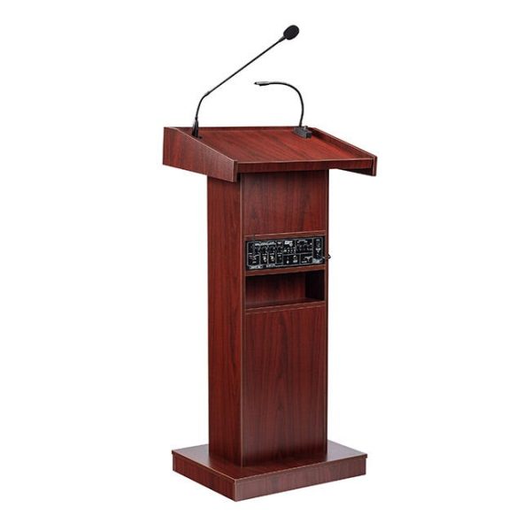 Non-Adjustable Orator Lectern with Handheld Wireless Mic by Oklahoma Sound, 800X-LWM5-XX - Image 3