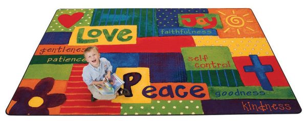 Spiritual Fruit Painted ValuePlus Rug (8' x 12' Rectangle) by Carpets for Kids, 90117