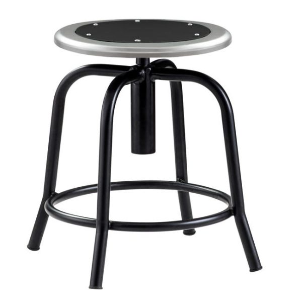 Adjustable Swivel Stool - Poly Seat & Black Frame by National Public Seating, 68XX-10