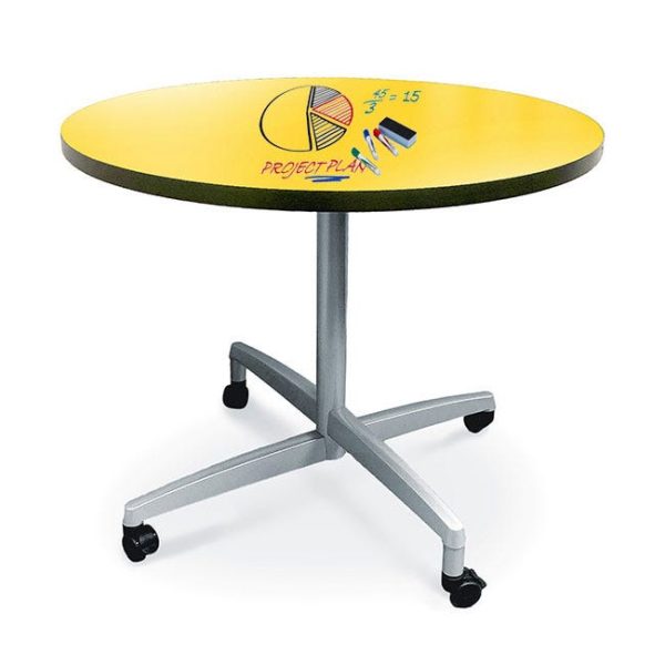 Dry Erase Nest and Fold Counter Height Café Table (36'' Round) by Allied Plastics, NFCAFE3636RDE - Image 3