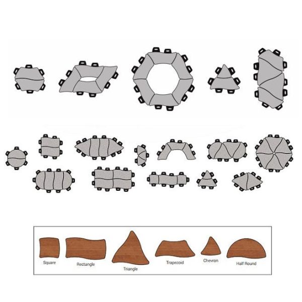 Creator Table & Hierarchy Chair Package - Eight 16'' Chairs + Two Wave Rectangle Tables (2nd-4th Grade) by Mooreco,1633Q1-2/53316-8 - Image 5