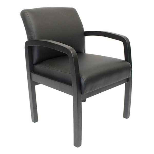 NTR Series LeatherPlus Guest Chair by Boss, B9580BK-BK