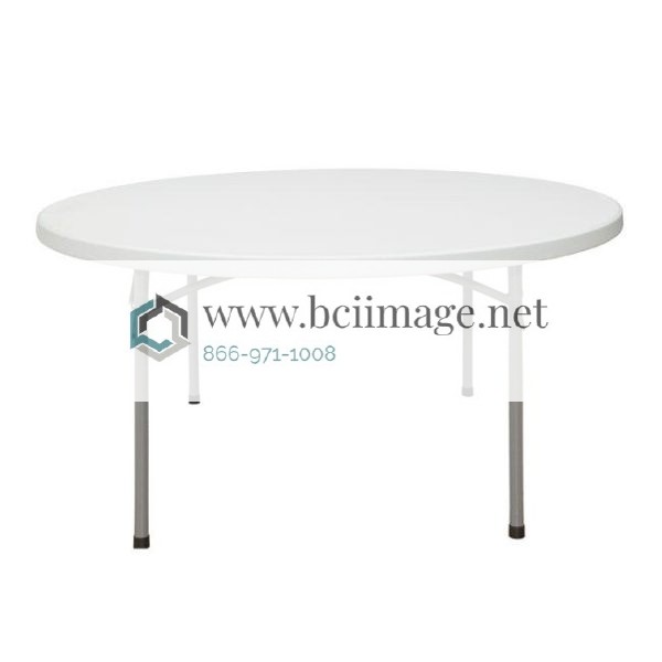 Plastic Folding Table & Chair Set- 71'' Round Folding Table with 8 Folding Chairs by National Public Seating, BT71R/1-602/8 - Image 6