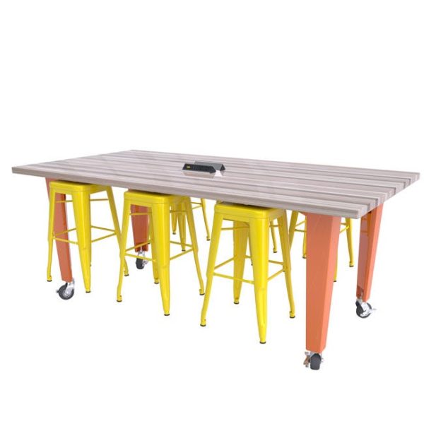 IDEA Island with Electrical Station and 8 Stools (42'' H) by CEF, ID42-8 - Image 13